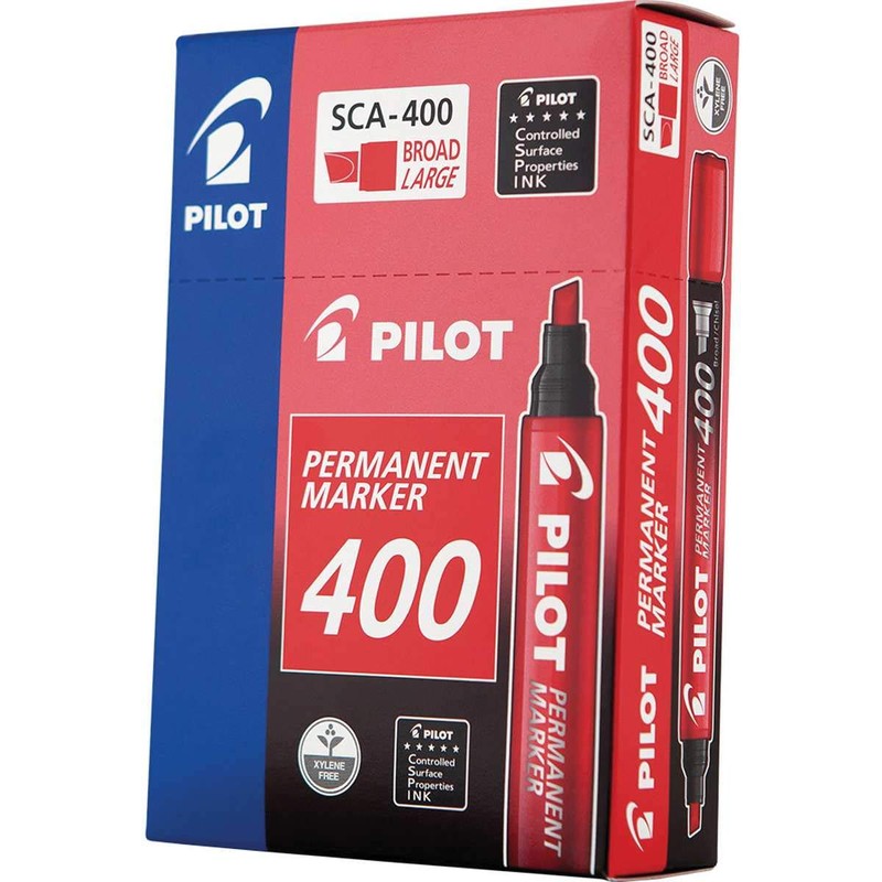 Pilot sca-400-r – Pack of 12 Permanent Markers Conical Tip,