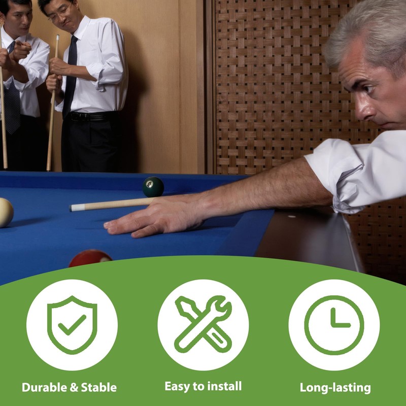 EBQOSK Multi-Size Screw-On Pool Cue Tips & Ferrules Kit -
