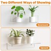 Limbeuuu 4 Pack 12 Inch L-Shaped Acrylic Floating Shelf Clear