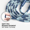 PROIRON Soft Beaded Skipping Rope,tangle free,jump rope for kids,2.8M adjustable