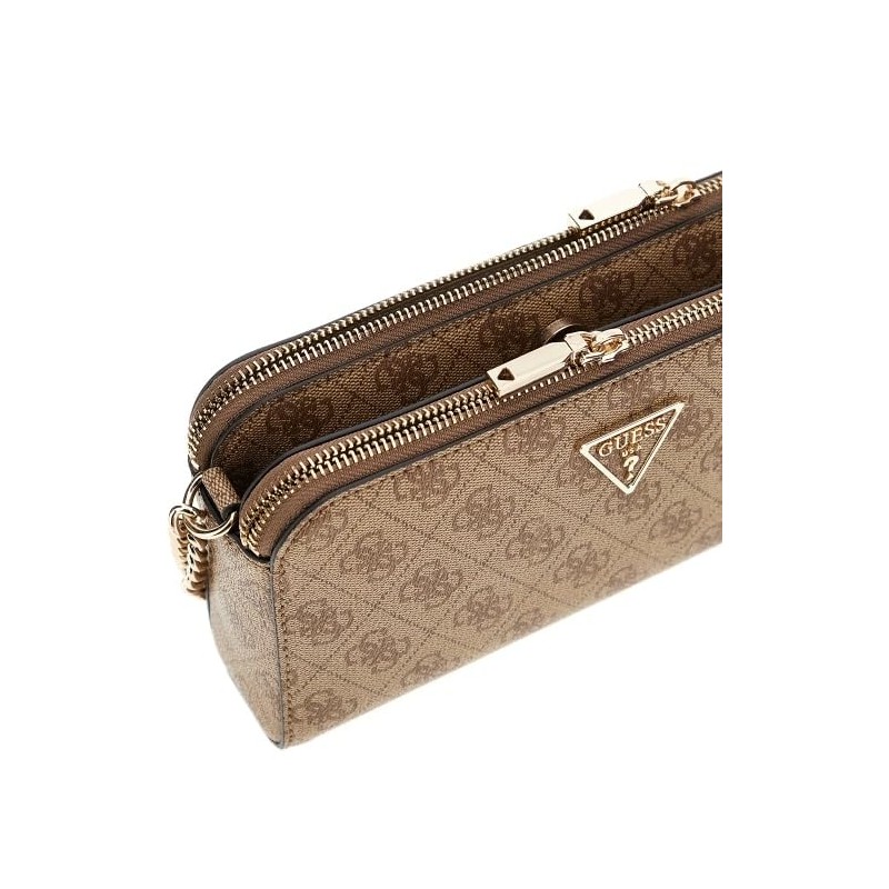 GUESS Eco Erica Status Crossbody Latte Logo, Latte logo
