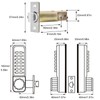 Yctze Digits Mini Mechanical Code Lock for Door Security, Doublesided