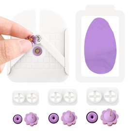 Stud Post Embedding Tool for Polymer Clay Earring, Earring Post Setting Tool, Polymer Clay Tools for Jewelry, Earrings(Color:White)