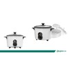 Uniware Electric Rice Cooker with Non-Stick Aluminum Pot, Tempered Glass