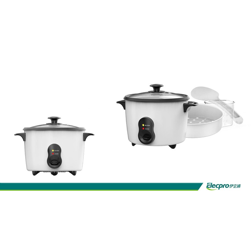 Uniware Electric Rice Cooker with Non-Stick Aluminum Pot, Tempered Glass