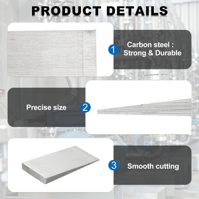 PATIKIL Metal Wedge, 4x2x0.4 Inch Carbon Steel Wedge Shims Triangle