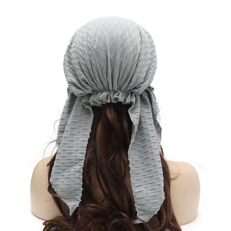 ZLYC Women's Chemo Turban Hat, Pre-Tied Headscarf, Head Wraps, Lightweight