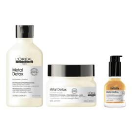 Pack Loreal Pro Metal Detox Shampoo + Mascara + Aceite 50ml