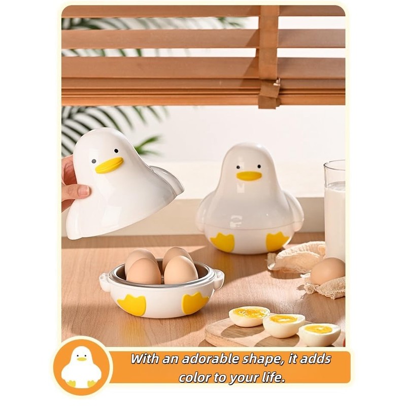 Microwave Egg Cooker Egg Shape，Hard Boiled Egg Poacher 4 Eggs