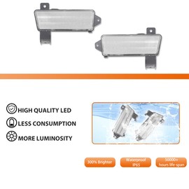 ADIIL Clear Lens LH+RH Pair Front Fender Lower Side Marker Light Lamp For 1970 Chevy Chevelle El Camino