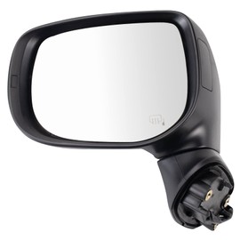 TRQ Left Mirror with Heat without Housing Turn Signal without Blind Spot Indicator Drivers Side Compatible with 2018-2023 Subaru Crosstrek SU1320183