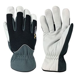 MVRK Industries Flurry Insulated Black and Gray Stretch Fabric and Goat Leather Waterproof Winter Work Glove