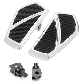Front Footpegs Rider Floorboards Compatible with Kawasaki Vulcan S 650 Accessories 2015-2025 Anti-Slip Wide Motorcycle Highway Pegs (Black)