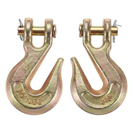 sourcing map 5/16" Clevis Grab Hook, G70 Carbon Steel Transport Safety Chain Hooks, 2 Pcs Clevis Grab Hooks for Rigging Deck Receiver Hitches Trailer Wiring