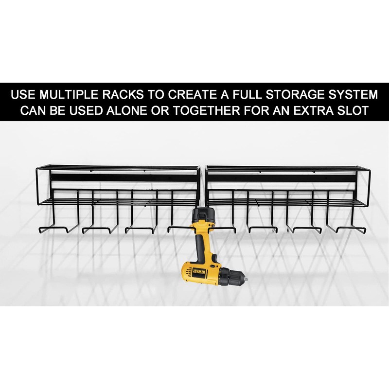 LULARINE 2 in 1 Large Power Tool Organizer Drill Holder