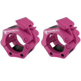 Barbell Collars (Pair) – Locking 2" Olympic Size Weight Clamps - Quick Release Collar Clips – Bar Clamps Great for Weight Lifting, Olympic Lifts and Strength Training (Pink)