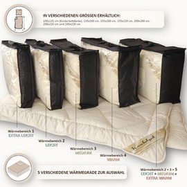 Meivita Organic Merino Virgin Sheep's Wool Children's Summer Duvet Cover Made of KBA and Filling Made of Controlled Organic Cultivation 100 x 135 cm