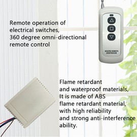 JQDML Remote Controller for 12V/24V Linear Actuator Rated Power 60W Color White Applicable to DC Motor (General Dimensions, Remote Controller)