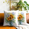 Uynfident Sunflower Throw Pillow Cover 16x16inch Set of 2 Spring