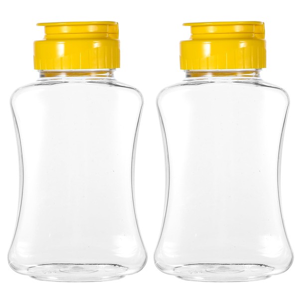 Piriuuo 2 Pcs Honey Bottles Honey Container Plastic Honey Squeeze