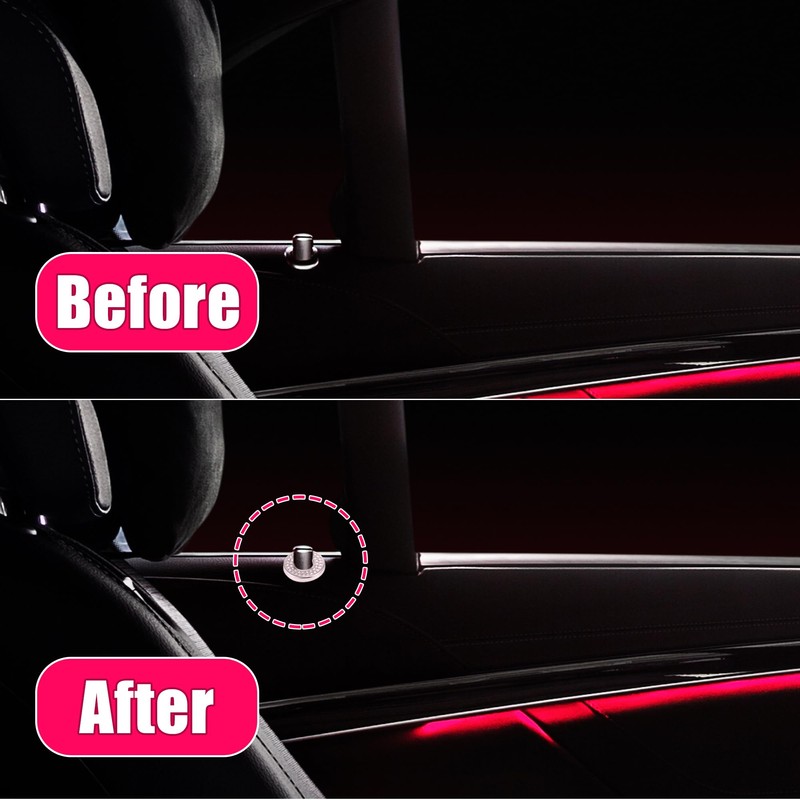 X AUTOHAUX 4pcs Bling Car Door Lock Pull Rod Bolt