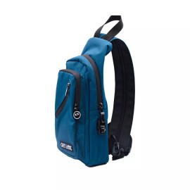 GET LOST Smell-Proof Premium Convertible Shoulder Bag/Backpack Combination Lock - Blue