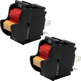 ZHUROUPU 2Pcs SW7B On-Off Toggle Switch 2 Prong for Delta, Aftermarket Replacement for Rigid/Ryobi 46023 for Delta/Porter Cable 489105-00 1343758 for Black & Decker Table Saws Drill Press Power Tools
