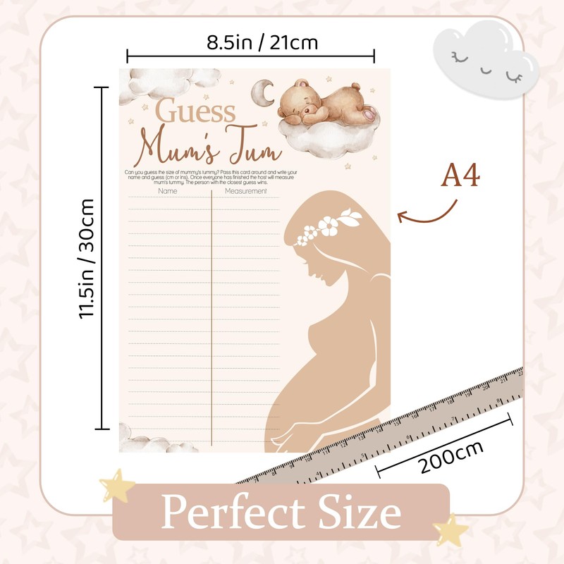 Guess Mums Tum - Teddy Bear Baby Shower Game -