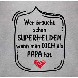 Baby Bodysuit for Father's Day “Wer braucht Schon Superhelden wenn Man Dich als Papa hat” [German Language Version], Short-Sleeved Baby Body for Boys, Girls -