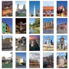 xtvinvm Buenos Aires Argentina South America Travel Postcards from Around the World Vintage Postcard Pack for Mailing Business Christmas Holiday Birthday Postcards with Mailing Side Set of 20