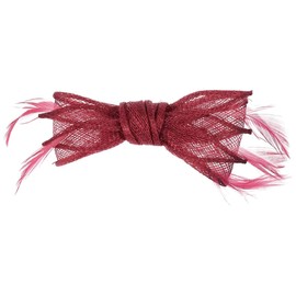 Seeberger Alicia Hair Clip with Feathers Hair Accessories Headpiece (One Size - Red)