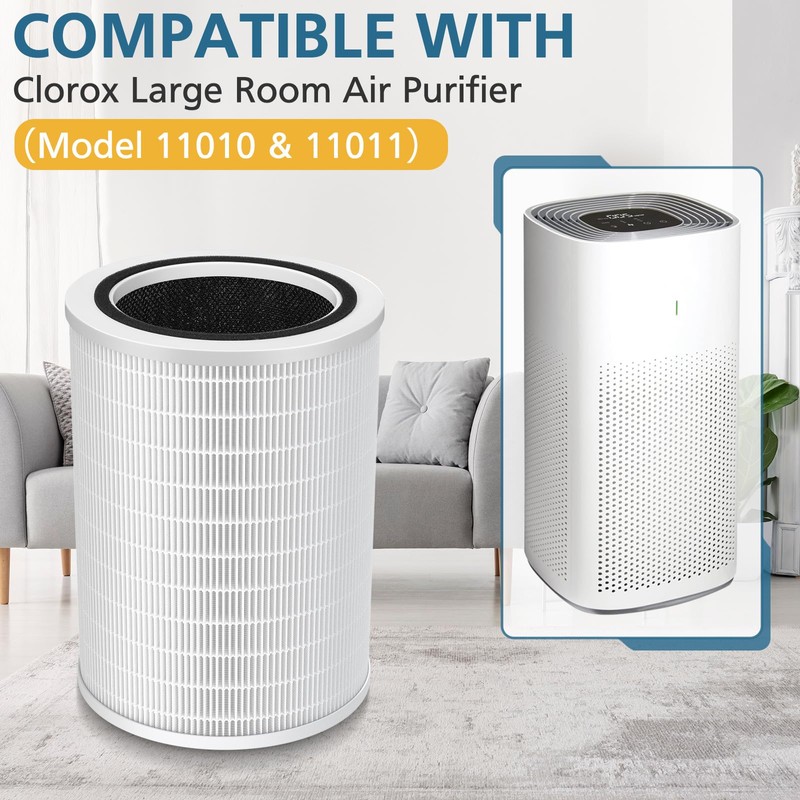 12010 HEPA Replacement Filter Compatible with Clorox 11010 & 11011