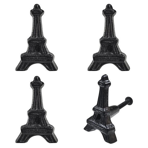 BAMI-LEE House Eiffel Tower Cabinet Knobs,4 Pcs Drawer Handle,Kitchen Cupboard