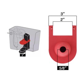 Toilet Flapper 2 inch for Kohler, Compatible Kohler GP1078440 Shark Fin Toilet Tank Parts Toilet Flapper Replacement