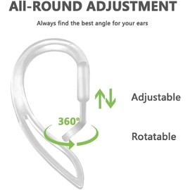 YINVA 2 Pairs of EarHooks Compatible with AirPods 3, Compatible with AirPods Pro, 2, 1 Case - for Airpods Pro Attachments, for Airpods Pro Accessories (Transparent)