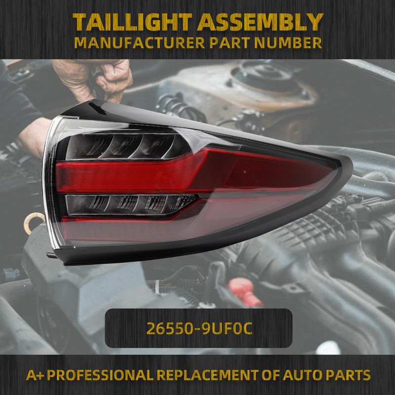 Dasbecan Outer Tail light Compatible With 2019-2024 Nissan Murano