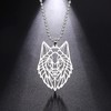 LIKGREAT Wolf/Lion/Tiger/Eagle/Tropical Fish/Snake/Cat Necklace Wild Animals Pendant Necklaces Nature Wild
