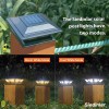SIEDiNLAR Solar Post Lights 2 Pack Black Led Waterproof Dual