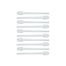 ANIMALPLAST Pack of 10 Bird Perches, Bird Cage Perches, Small and Medium Bird Perches, Plastic Bird Perches - 20.5 cm, White, Pearls