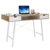 soges Mid Century Desk with Drawers, 47 inches Writing Study