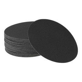 X AUTOHAUX Sandpaper Hook & Loop Sanding Sheets 180x180mm Black 150 Grit Round Efficient Grinding and Polishing Automobile Manufacturing and Repair Woodworking