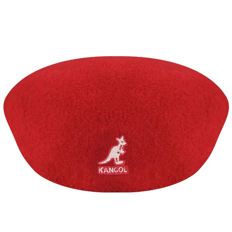 Kangol Men's Wool 504 Flat Cap (Wool 504) - red,