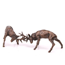 Butler & Peach - Solid Bronze Miniature Rutting Stags