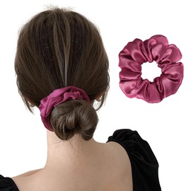 Utukky Silk Hair Rubber Silk Scrunchy Volume, Stylish, Adult 100% Natural Silk, 6A Class, Hair Accessories, Hair Accessories, Anti-Static, Gentle on Hair, Mature Gift, Set of 1