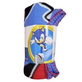 SUN CITY Plaid Sonic per ragazzo, coperta in caldo pile con stampa per bambino.