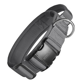 OneTigris Collares Tácticos para Perros, Collar para Perro con Asa, Collar Militar Ajustable con Hebilla Metálica de Gran Resistencia para Entrenamiento