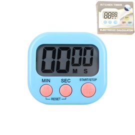 Multi-functional Digital Kitchen Timer - ABS material, loud alarm, large numbers, cooking timer, convenient storage, back with plastic magnetic heel stand (blue)