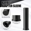 NewBEP 2PCS Olympic Adapter Sleeve 7.8" with Olympic Barbell Clamps