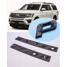 Unbranded Gloss Black Front Hood EXPEDITION Letters Emblem FIT 2018-2022 Ford EXPEDITION