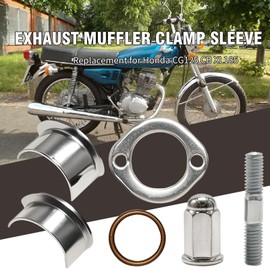 JUUDDENPARTS Exhaust Silencer Collets Collars Clamp Holder 26/18mm, Exhaust Collets Collars Clamp Holder Kit, Replacement for Honda CG125 CB XL185